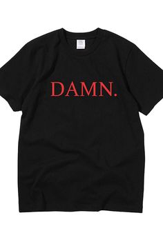 Kendrick Lamar Damn T-Shirt Unisex Altcore Hip-Hop Aesthetic Black Fandom T-shirt With Letter Print, Black Fandom T-shirt For Streetwear, Fandom Streetwear Tops With Letter Print, Fandom T-shirt With Logo Print And Crew Neck, Fandom Streetwear Crew Neck Top, Fandom Crew Neck Top For Streetwear, Fandom Letter Print T-shirt For Streetwear, Fandom Crew Neck T-shirt For Streetwear, Kendrick Lamar Shirt