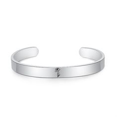 Personalized Engraved 1 Birth Flower Cuff Bracelet is made up of stainless steel and is silver in color. It has open ends which makes it adjustable and easily fit any size. It can be customized by engraving flower according to birth month on center of the bracelet. It is most preferred personalized gift for women as it looks good with all the outfits and for any occasion. Features: Color: Silver Bracelets Type: Cuff Bracelet Material: Stainless steel Style: Personalized Length: 16.5cm Weight: 18 Nature Themed Gifts, Flower Cuff Bracelet, Flower Cuff, Engraved Flower, Personalised Gifts For Him, Birth Flower, Birth Month, Birth Flowers, Sister Gifts