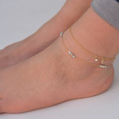 "Opal Anklet,Ankle bracelet,Opal Jewelry,Gold Anklet,Beach Anklet simple everyday opal anklet .  Very delicate, elegant and dainty bracelet.   Minimalist and dainty anklet with gold filled and opal beads. Also available in sterling silver.  Length - 9\" + 1.5\" adjustable chain extender. Please select length from the options If you would like this chain altered, please convo me.  All my jewelry are packed in an elegant gift box. If you want to give it as a gift you can specify the address and I' Dainty Anklet, Beaded Ankle Bracelets, Beaded Ankle, Pearl Anklet, Ankle Jewelry, Turquoise Jewelry Native American, Beach Anklets, Bracelet Minimalist, Gold Anklet