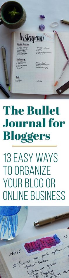 Every blogger knows that running a blog can be exhausting. There's so much to do at any given time! Posts to write, images to edit, ideas to remember, notes to take, projects to juggle.... it's madness! So I have a suggestion for handling all that information in one easy way: the bullet journal for bloggers. Using a bullet journal can help you plan and organize all facets of your life, but it's especially useful for running your online business. And it can travel with you anywhere to help yo... Bullet Journal Banners, Journal Ideas Creative, How To Bullet Journal, Blog Organization, Bullet Journal Page, Ways To Organize, Edit Ideas