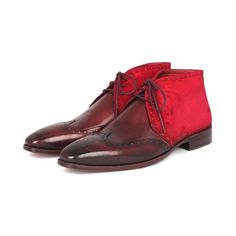 Paul Parkman Handmade Shoes Men's Handmade Shoes Chukka Bordeaux Boots (PM4014)-AmbrogioShoes Bordeaux Boots, Boots For Men, Handmade Shoes, Chukka Boots, Boots Men, Suede Leather, Leather Shoes, Designer Shoes, Calf Skin