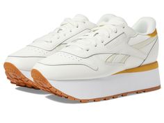 PRICES MAY VARY. Rubber sole No Heel Classic Style: Step up your fashion game with these timeless Reebok sneakers that never go out of style. Reebok Classic Leather Sneakers, Reebok Classic Leather, Reebok Sneakers, Trainers Fashion, Casual Sneakers Women, Sneakers Mode, Reebok Women, Womens Reebok, Athletic Fashion