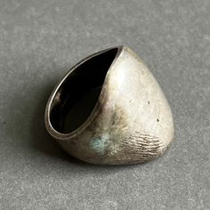 Vintage Sterling Silver ring Modernist Silver Ring With Oxidized Finish, Modernist Oxidized Silver Ring, Modernist Silver Dome Ring Open Style, Modern Silver Rings With Oxidized Finish, Vintage Sterling Silver Rings, Rings Statement, Vintage Sterling Silver, Sterling Silver Ring, Statement Rings