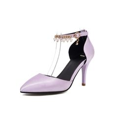 Shop Purple Satin Crystal Pearl Ankle Strap Bridal Heels D'orsay Stiletto Dress Shoes color Purple for Music Festival, Night Club, Party, Wedding with worldwide Free shipping & Free return. Feminine Ankle Strap Kitten Heels For Party, Spring Party Court Shoes With 4-inch Heel, Feminine Kitten Heels With Heel Strap For Party, Summer Evening Court Shoes With Ankle Strap, Summer Party Court Shoes With Heel Strap, Summer Party Court Shoes With Low Heel, Elegant Ankle Strap Heels For Party Season, Spring Evening Open Heel Court Shoes, Feminine Round Toe Court Shoes For Party