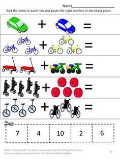 a worksheet for children to learn how to count the numbers in each row