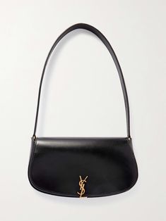 SAINT LAURENT Voltaire mini leather shoulder bag Iconic Purses, Mini Bags Aesthetic, Sac Yves Saint Laurent, Dream Purse, Yves Saint Laurent Bag, Small Black Bag, Ysl Shoulder Bag, Random Products, Purse Collection