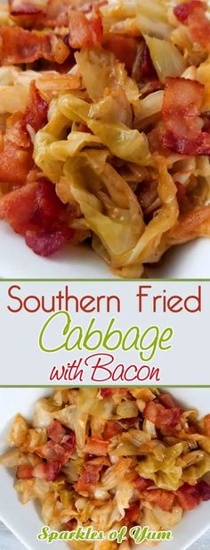 cabbage with bacon is an easy and delicious side dish