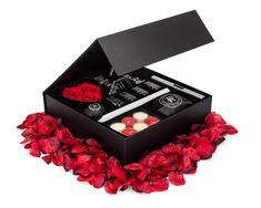 PRICES MAY VARY. SURPRISE HER with more than a date night box --> exquisite romantic decorations for special night are perfect for a bedroom or a bathroom and include a beautiful secret gift box ROMANTIC GIFT BOX INCLUDES --> ♥ 3 eternal preserved red roses in a detachable heart-shaped box ♥ 3D Pop-up LOVE greeting card ♥ Bag of 200 deodorized loose silk rose petals ♥ ROSE PETAL bath bomb ♥ 2 candlesticks with matching tapered romantic candles ♥ 4 glass tea light holders ♥ 24 assorted clear cup Romantic Decorations, Rose Petal Candle, Rose Petal Bath, Candle Bags, Gift Boxes Decoration, Silk Rose Petals, Romantic Dinner For Two, Iron Gifts