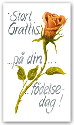 a drawing of a rose with the words,'stort gratis pa din follse dag '