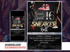 a flyer for a sneaker ball event