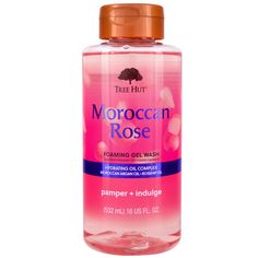 Tree Hut Moroccan Rose Foaming Gel Body Wash, Nourishing & Moisturizing, Sulfate & Paraben Free, 18 oz Refresh your shower routine with Tree Hut Moroccan Rose Foaming Gel Wash in the romantic scent of Moroccan Rose. Drench your body in a luxurious lather that nourishes the skin and leaves a long-lasting aroma. This body wash is made with our hydrating oil complex, packed with antioxidant-rich avocado, kiwi and orange oils, to keep skin moisturized for a healthy-looking glow. Our foaming body was Tree Hut Moroccan Rose, Moroccan Rose, Foaming Body Wash, Shaving Oil, Moroccan Argan Oil, Sugar Body Scrub, Sugar Body, Tree Hut, Moisturizing Body Wash