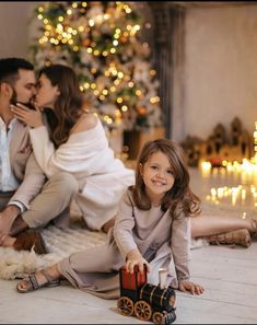 Indoor Christmas Photos, Family Studio Photography, Family Christmas Outfits