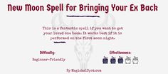 the new moon spell for bringing your ex back is here to be released on this month's calendar