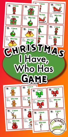 christmas i have, who has game with pictures and words on the front cover for children's christmas games