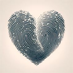 a fingerprint in the shape of a heart