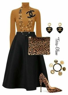 Chique Outfits, Outfit Chic, Look Casual, Work Attire, Work Fashion, Black Skirt, Look Fashion