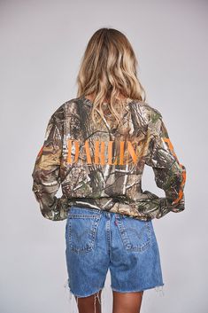 DARLIN' Realtree Long Sleeve - Orange Camo Women Outfits, Camo Shirt, Camo Outfits, Printed Jersey, Toddler Boots, Dog Products, Realtree Camo, Boys Bottoms, Boys Pajamas