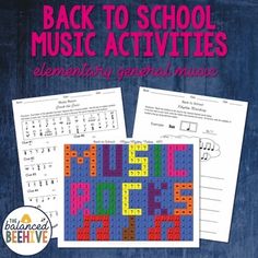 ***Click for a digital version of this product***This product includes the following fun back to school music activities:Getting to Know You...in the Music Classroom!Music Room Scavenger HuntBack to School Rhythm MatchingMusic Room Crack the CodeBack to School Music Mystery PictureMeet the Musician WheelMy Favorites in Music ClassWhat's on Your Playlist?Each activity is contained in a worksheet, easy for students to use in the music classroom.  "Getting to Know You" allows students to interact w Organize School, Orchestra Classroom, Class Organization, Music Symbols, Music Teaching, A Worksheet, Music Ed, Music Ideas