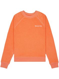 carrot orange cotton embroidered logo to the front crew neck long raglan sleeves elasticated cuffs straight hem When buying this unisex item, keep in mind that it is graded in standard men's sizing. Orange Crew Neck Sweatshirt For Streetwear, Orange Cotton Sweatshirt With Relaxed Fit, Orange Relaxed Fit Sporty Sweatshirt, Orange Relaxed Fit Cotton Sweatshirt, Orange Relaxed Fit Long Sleeve Sweatshirt, Orange Crew Neck Sweatshirt For Loungewear, Casual Orange Crew Neck Sweatshirt, Spring Orange Crew Neck Sweatshirt, Orange Crew Neck Sweatshirt With Ribbed Cuffs