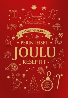 a red background with gold lettering that says perintistet jouli respiti