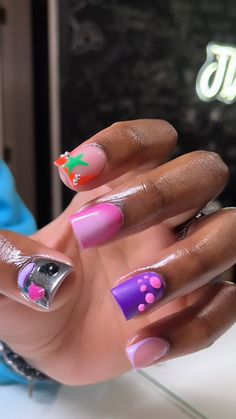 Hello Nails, Hard Nails, Colored Acrylic Nails, Dope Nail Designs, Short Square Acrylic Nails, Exotic Nails, Long Acrylic Nails Coffin, Acrylic Nails Coffin Pink, Unique Acrylic Nails