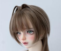 BJD doll stylish wig with cat ears, brown hair for 7-8" 8-9" for dolls, fashion hair wig, cute black bjd wigs for ball joint dolls 1/3 1/4 Enjoy your tour here! Fancy bjd doll accessories - wigs. Find the cute wig for your dolls, bjd dolls.  Details: Size options: 1/3 1/4 Special Note: a. It's NOT kids toys, please pay attention to avoid children reaching it and eating by mistake; b. It's bjd doll's accessories products in small size, not for real people. If you have any other special requiremen Black Bjd, Wig Cute, Dolls Fashion, Bjd Doll, Fashion Hair, Ball Jointed Dolls, Bjd Dolls, Hair Wig, Doll Accessories