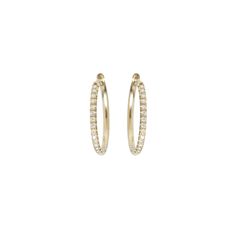 14k gold large white pave diamond hinge huggie hoops SPECIFICS• hoops are approx. 17mm in diameter • white pave diamonds .20 ctw for a pair• sold as pair or single Luxury Small Hoop Pave Huggie Earrings, 14k Gold Pave Setting Hoop Earrings, 14k Gold Hoop Earrings With Pave Setting, 14k Gold Pave Hoop Earrings, Small Hoop Earrings With Pave Setting Fine Jewelry, Small Hoop Earrings With Pave Setting, Everyday White Gold Hoop Earrings With Single Cut Diamonds, Everyday 14k Gold Hoop Earrings With Diamond Accents, Everyday Pave Setting Huggie Hoop Earrings