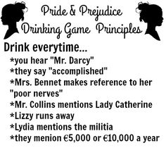 a poster with the words drinking game pring on it and an image of two women's heads