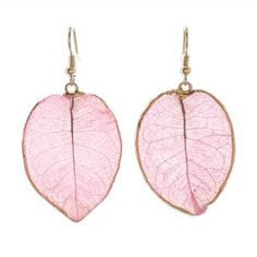 Showcasing a soft pink hue two petals from the lovely bougainvillea flower are framed in 22k gold. Danai presents this nature-inspired pair of dangle earrings from Thailand. Swinging from a hook of 22k gold plated brass each petal is encased in gleaming resin to preserve its beauty. Feminine Gold Petal Earrings, Pink Drop Earrings With Birth Flower, Pink Birth Flower Dangle Jewelry, Rose Gold Pressed Flower Earrings, Pink Birth Flower Earrings For Wedding, Pink Pressed Flower Drop Earrings, Pink Drop Earrings With Pressed Flowers, Pink Birth Flower Drop Earrings, Feminine Pink Petal-shaped Jewelry