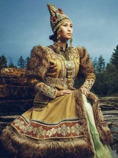 Siberian Traditional Clothing, Siberian Clothing, Siberian Culture, National Costume, National Dress, Ethnic Dress, Traditional Fashion