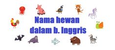 the words nama bevan dalam b ingeris are surrounded by cartoon animals