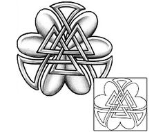 the celtic symbol is shown in black and white