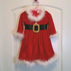 Toddler Girls Christmas Santa Dress With Feather Trim. Nwot...Size 80=Us 12-18 Months...See Photos For Details...012721grcl Tags: Christmas, Santa, Mrs. Santa, Red, Christmas Dress, Holiday Dress, Holiday Dress With Feather Trim, Santa Dress, Red Christmas Dress, Feather Trim, Toddler Christmas, Feather Dress, Holiday Dress, Christmas Dress, Christmas Girl