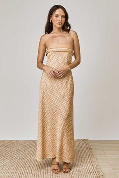 Mon Renn Monikh Strapless Dress in Monogram Print Beauty Journal, Australia Style, Bra Hooks, Space Outfit, Strapless Maxi, Strapless Maxi Dress, Monogram Prints, Feminine Dress, Border Print