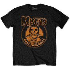 Misfits Want Your Skull Unisex T-Shirt Metal Tshirt Design, Band Tshirt Design Ideas, Metal Tshirt, Misfits Band, Tshirt Design Ideas, Classic Punk, Horror Punk, Music Merch, Metal Shirts