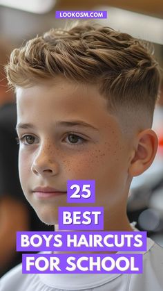 Hair Goals: 25 Boys' Haircut Ideas for School Success Low Fade Haircut Boys, Boys Haircut For Thick Hair, Comb Over Fade Kids, Boys Hair Styles 2024, Straight Boys Haircut, Little Boy Haircuts Short, Cool Boys Haircuts Fade, Boys Cute Hairstyles, Elementary Boy Haircut