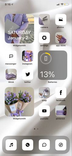 an iphone screen with different images and text on the bottom right hand corner, along with other icons