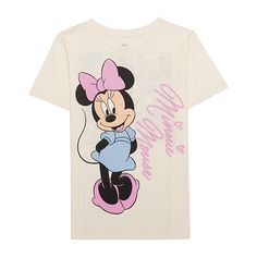 Your little or big girl will adore wearing this Minnie Mouse graphic t-shirt for playdates. Cut from soft cotton-jersey with a sweet Minnie Mouse print on the front, this short-sleeve crew-neck tee will pair well with jeans, skirts, or shorts. Features: Screen PrintedCharacter: Minnie MouseClosure Type: Pullover HeadFit: Oversized FitNeckline: Crew NeckSleeve Length: Short SleeveFiber Content: 60% Cotton, 40% PolyesterFabric Description: JerseyCare: Tumble Dry, Machine WashCountry of Origin: Imp Magical Stuff, Screen Printed Tshirts, Tops Graphic, Mouse Print, Big Girl, Crew Neck Tee, Minnie Mouse, Screen Printing, Graphic T Shirt