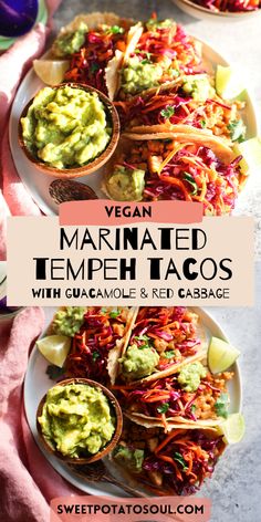 marinated tempeh tacos How To Cook Tempeh, Tempeh Tacos, Superbowl Recipes, Vegan Tacos Recipes, Vegan Tacos Meat, Vegan Tempeh, American Recipes