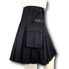 We've updated our incredibly popular Combo Kilts with new features to make them even more amazing! We've replaced the snaps with heavy leather belt and buckle closures to make them more adjustable. And we've added deep slant pockets at the waist just like your favorite jeans. The Highland Kilt Company Cargo Combo Kilt is sure to be your favorite go-to for any occasion! Denim Cargo Kilt with Tartan box pleat inserts. Deep side utility pockets perfect for carrying your gear. Trouser-like waist poc Campbell Clan, Utility Kilt, Kilt Skirt, Tartan Kilt, Denim Cargo, Box Pleats, Kilt, Black Watch, Contemporary Fashion