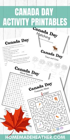 canada day activity printables for kids