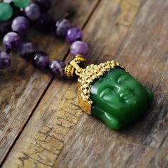 The Handmade Amethyst and Gold Necklace with a Buddha Pendant is a breath taking piece of jewelry. The necklace features natural amethyst beads and perfectly complements the intricate Buddha pendant. Amethyst is a powerful stone that directly connects to both the third eye and crown chakras, which are responsible for our intuition, spiritual awareness, and connection to the divine. Wearing this necklace can help balance and activate these chakras, leading to increased feelings of peace, clarity, The Third Eye, Buddha Pendant, Spiritual Awareness, Third Eye Chakra, Amethyst Beads, Energy Crystals, The Divine, Third Eye, Mens Bracelet