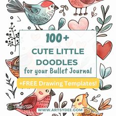 the free drawing template for cute little doodles