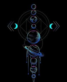 the solar system with planets and stars in it