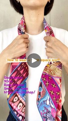 365 reactions · 39 shares | How to wear a square scarf  https://si-jin.shop/  #scarf #scarfstyle #scarffashion #classic #schal  #rose #roseviscose #art #artwork #silkscarves  #howtowearscarf #howtowearscarves #scarves | Si-jin_Scarf | Adrian Berenguer · Little Things Square Scarf How To Wear A, Little Things