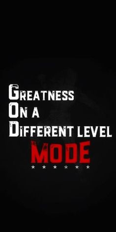 a black t - shirt with the words greatness on a different level modee