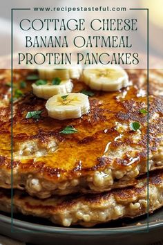 These delicious Cottage Cheese Banana Oatmeal Protein Pancakes are a healthy and protein-packed breakfast option. Made with wholesome ingredients, they offer a delightful combination of flavors and nutrients that will keep you energized throughout the day. Autumn Bates Protein Pancakes, Yogurt Banana Pancakes, Cottage Cheese Protein Powder Pancakes, High Protein Banana Pancakes, High Protein Toddler Breakfast