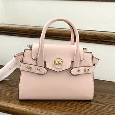 100% Michael Kors Authentic Guarantee And Firm Price! Details Faux Leather Satchel/Crossbody Powder Blush Color Gold Tone Hardware 9" L * 6.5" H * 3.7" D Handle Drop : 4" Exterior Details: Detachable Crossbody Strap 1 Pocket Inside And 3 Card Slots Lining: 100% Polyester Push-Lock Fastening Imported No Dust Bag Pink Top Handle Bag With Turn-lock Closure, Michael Kors Bag With Turn-lock Closure, Elegant Spring Bags With Branded Hardware, Chic Pink Bag With Turn-lock Closure, Chic Pink Shoulder Bag With Turn-lock Closure, Michael Kors Bedford, Michael Kors Crossbody Bag, Exterior Details, Brown Crossbody