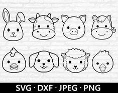 the farm animals svg dxf files are available for use in this project