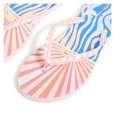 Enjoy the beach, boardwalk and backyard with these cute flip flops. Details: Made from EVA. Printed foam footbed for comfort. Soft, printed PVC upper. Care Tips: Spot clean with mild detergent and a soft, damp cloth, rinse thoroughly; lay flat to dryVera Bradley began as an instinct. We create bold, thoughtfully designed pieces that enrich everyday movement and mark life’s meaningful occasions. We design for you because Vera Bradley is you, and you are your own muse. Cute Flip Flops, Beach Boardwalk, Open Toe Shoes, Round Toe Heels, Shop Sandals, Care Tips, Flip Flop Sandals, Vera Bradley, Lay Flat